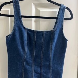 Rachel Zoe Blue Denim Crop Top
